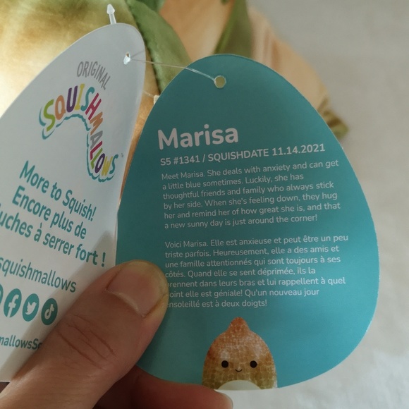 Squishmallow set Maria Mom and Baby green and brown dinosaur 12 and 5 inches - Picture 4 of 4